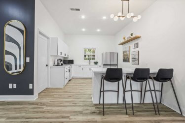 updated kitchen area at the ellis apartments in clarkston ga